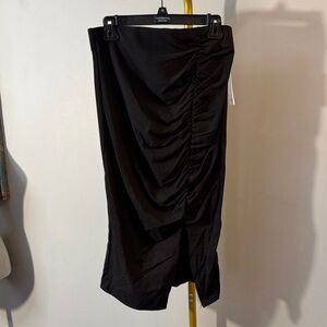 Nine West Black Ruched Pencil Skirt NEW
